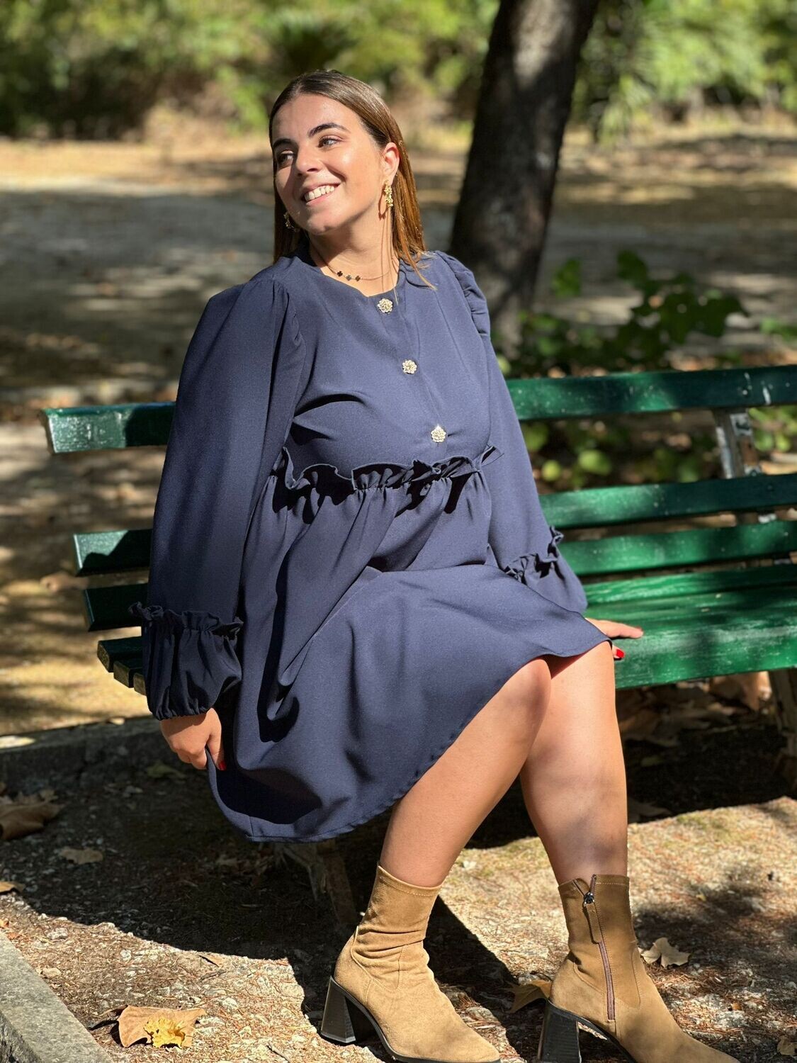 Vestido Munique Azul Marinho