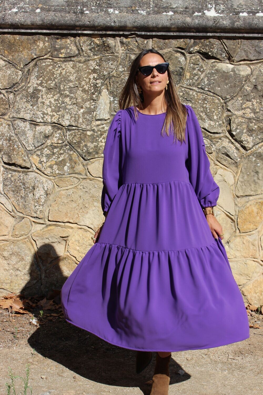 Vestido Madrid Roxo