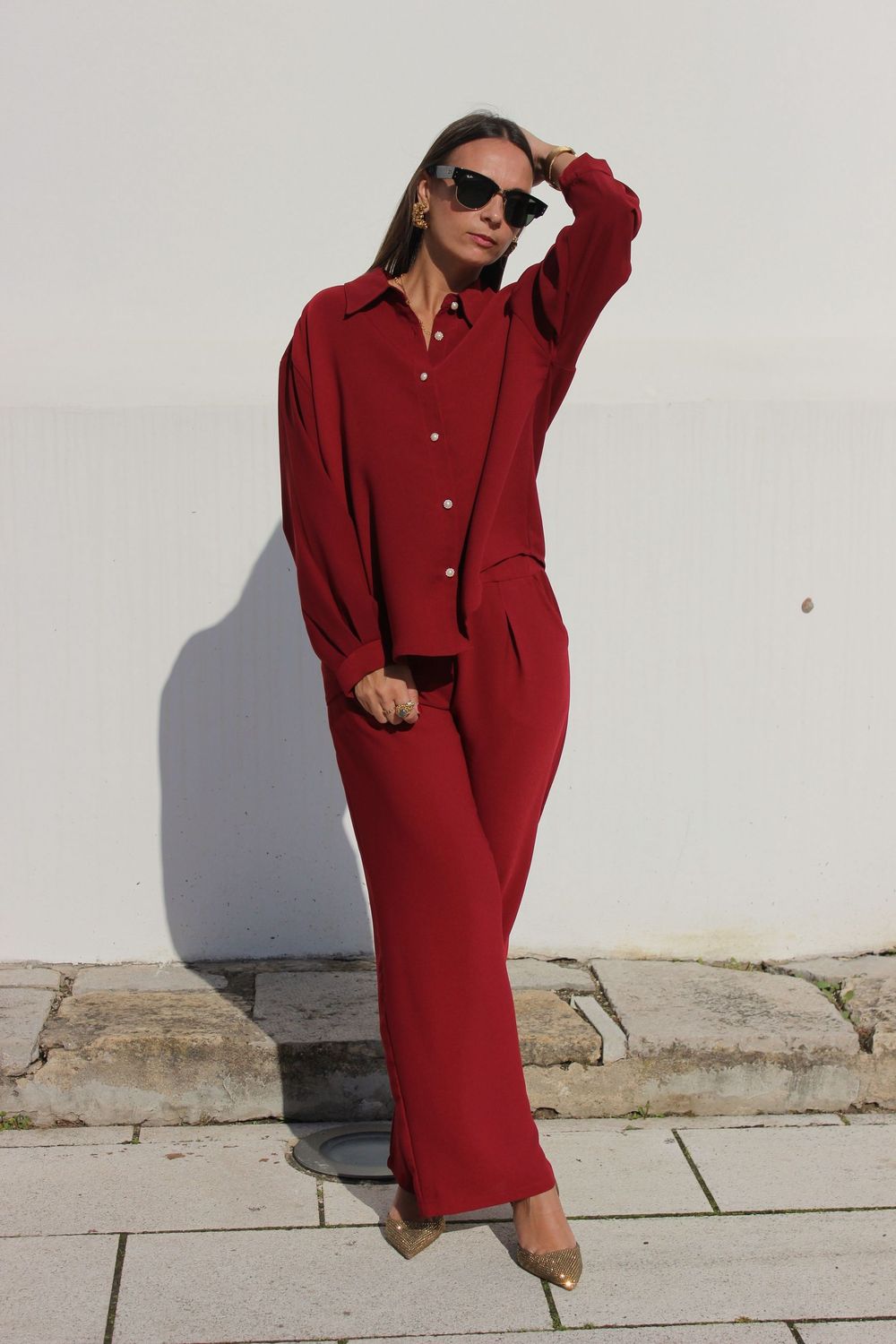 Camisa Bordeaux