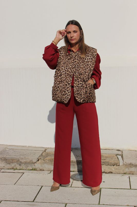 Colete Acolchoado Animal Print