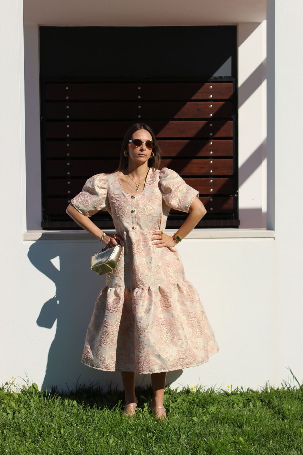 Vestido Rosa Dourado