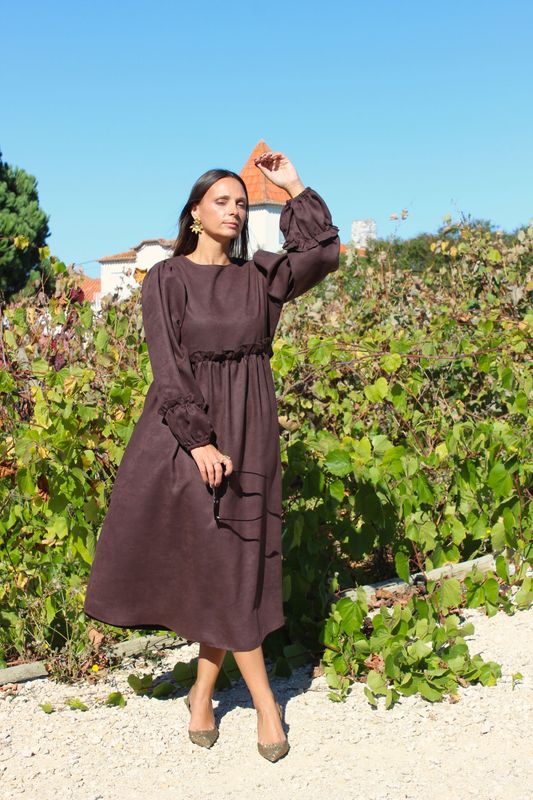 Vestido Castanho