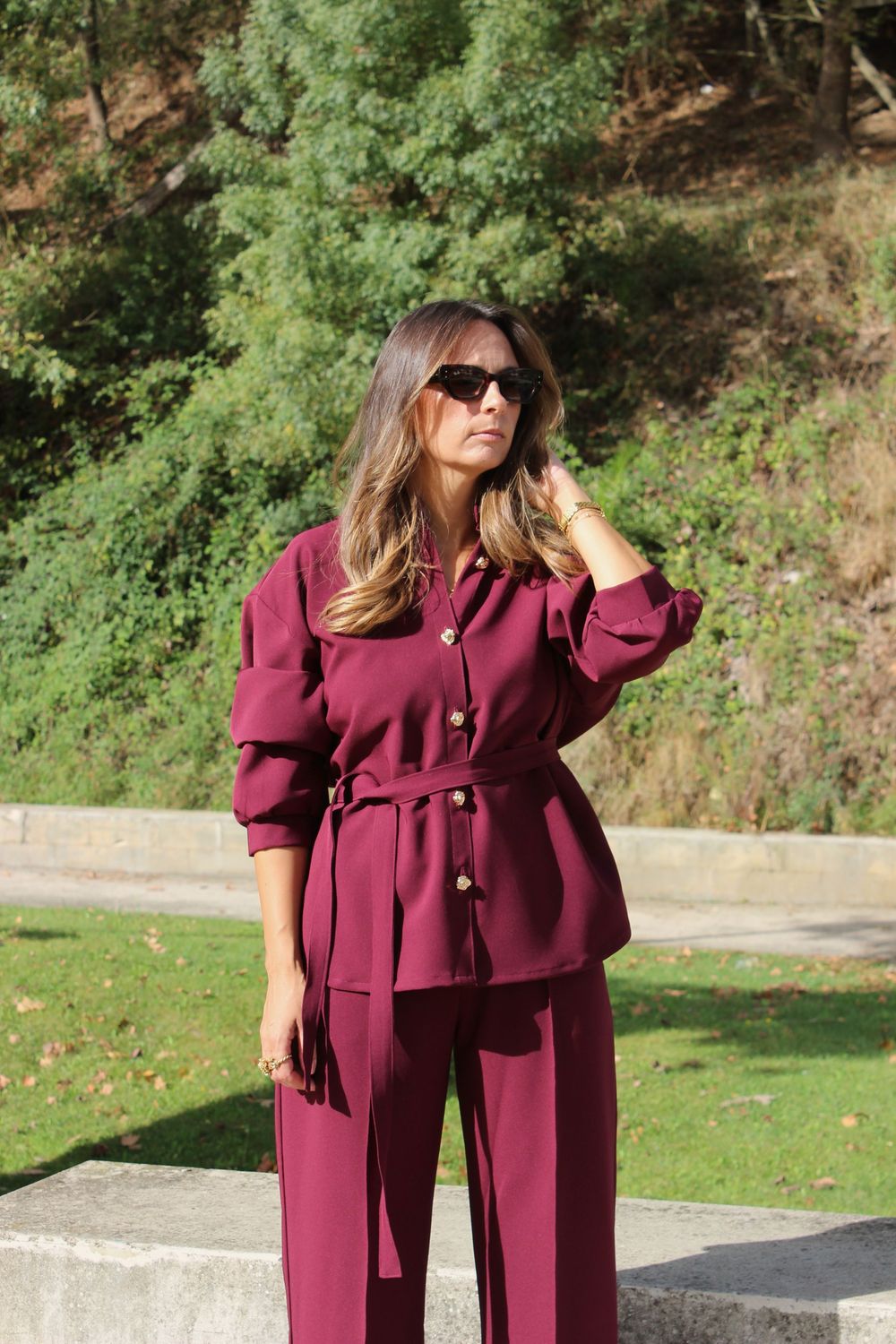Camisa Bordeaux
