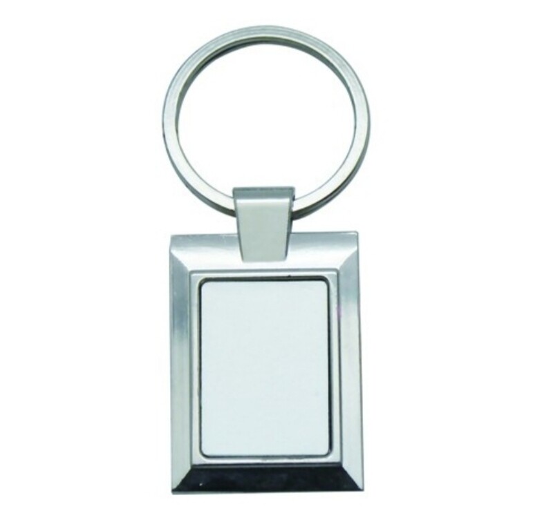Porte clé acier rectangulaire
