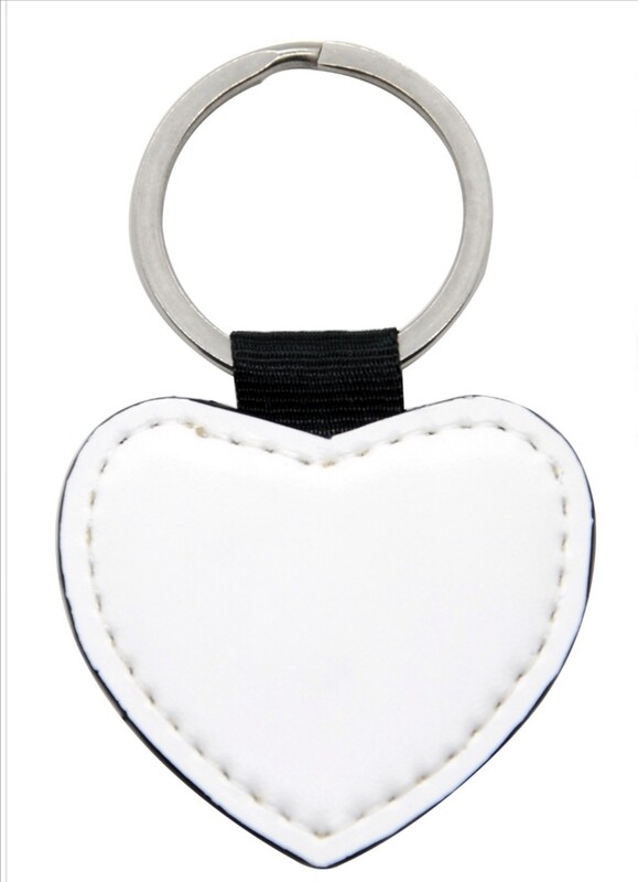 Porte clé cuir avec deux photos 