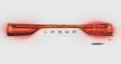 Lexus LX 600 Taillight and Wordmark Brand