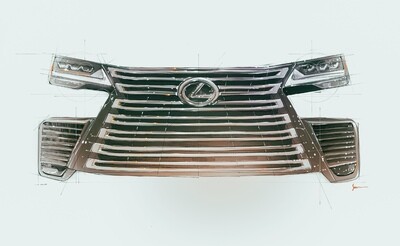 Lexus LX 600 Grille and Headlight Assembly