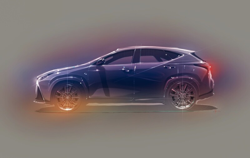 Lexus NX Side Profile Ultrasonic Blue Mica