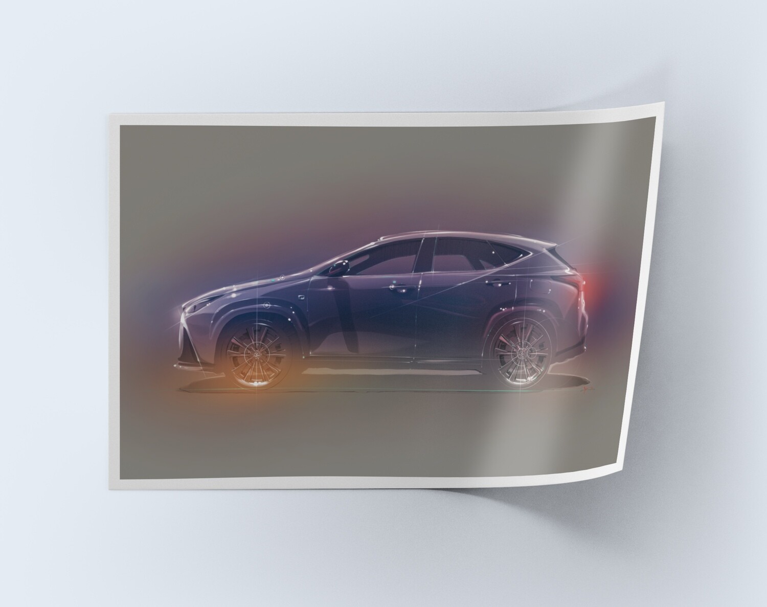 Lexus NX Side Profile Ultrasonic Blue Mica