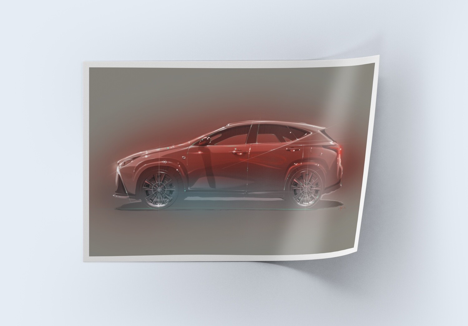Lexus NX Side Profile Redline