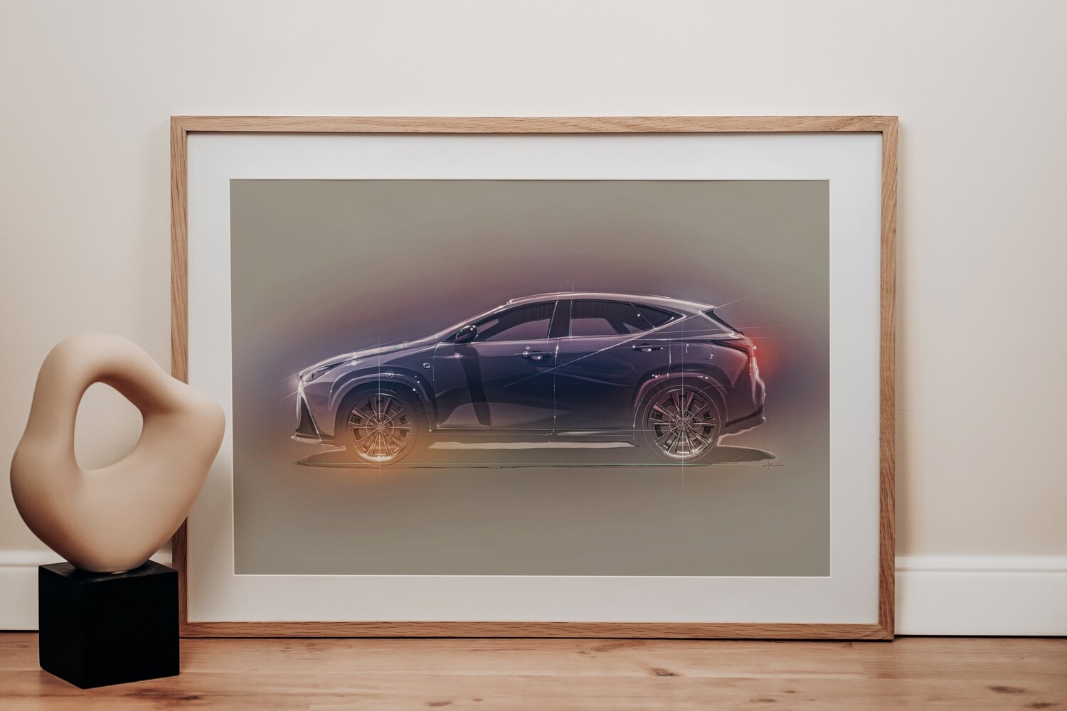Lexus NX Side Profile Ultrasonic Blue Mica