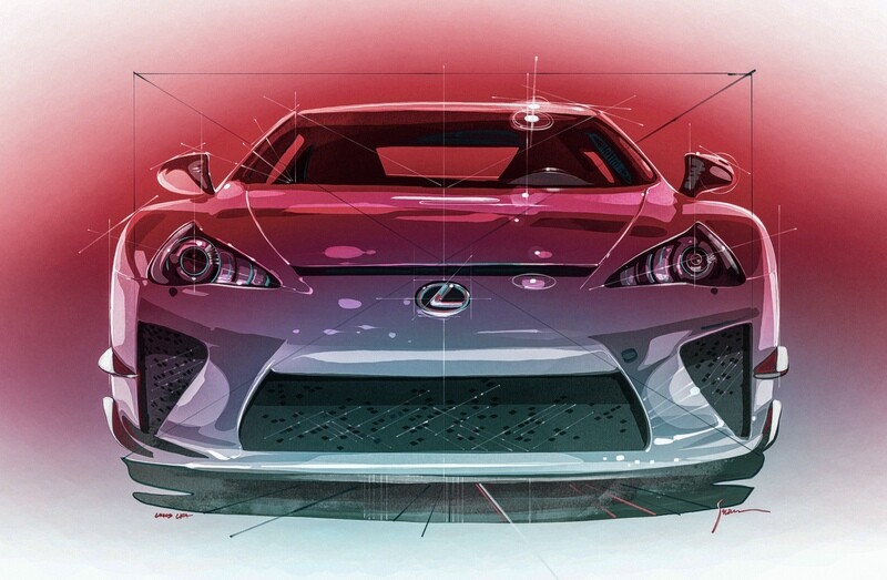 Lexus LFA Front Study (Rose/Cyan Colorway)
