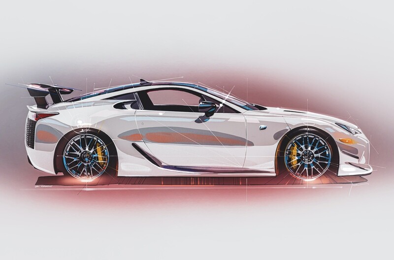 Lexus LFA Side Study (Minimalist Background)