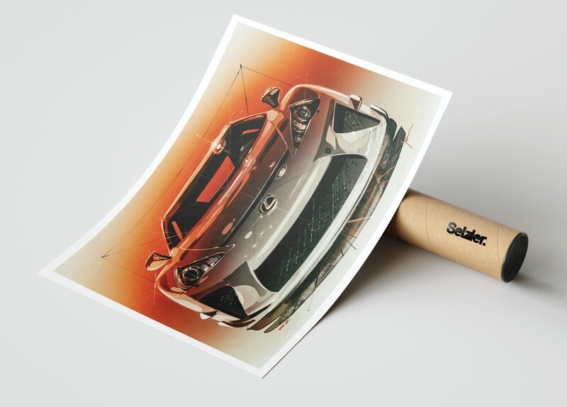 Art Print: Lexus LFA Front Study (Warm Colorway)