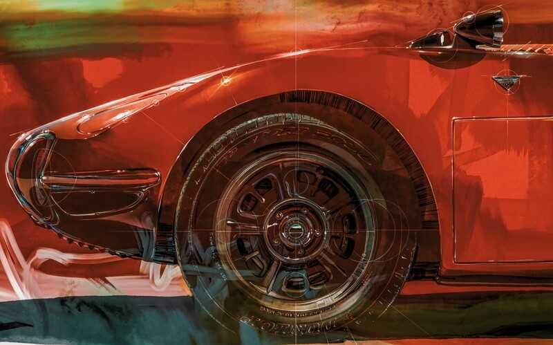 1968 Toyota 2000GT Front Wheel Arch Study