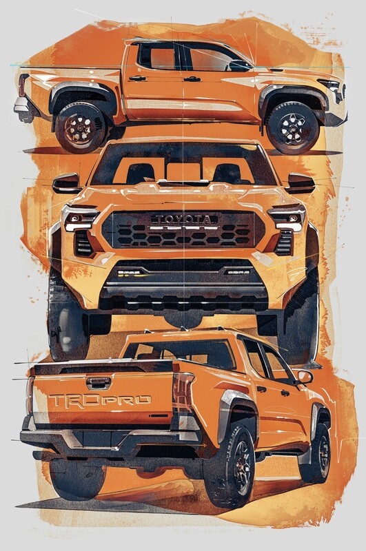 2024 Toyota Tacoma TRD Stack - Orange Colorway
