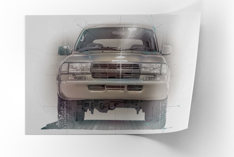 1998 Toyota Land Cruiser J80 Front Study