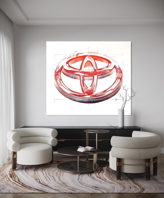 Toyota Emblem Brand Study - Red Colorway