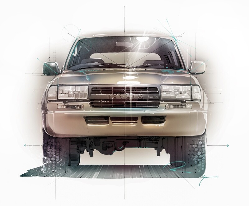 1998 Toyota Land Cruiser J80 Front Study