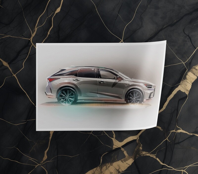 Art Print: 2023 Lexus RX Side Profile