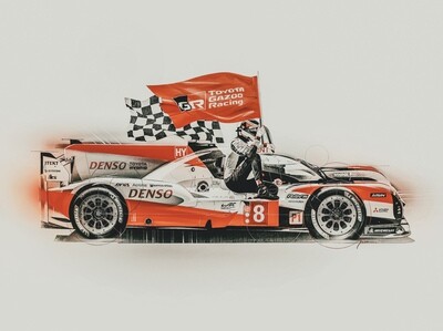 '19/'20 Toyota GR TS050 Hybrid — Muted Color Version