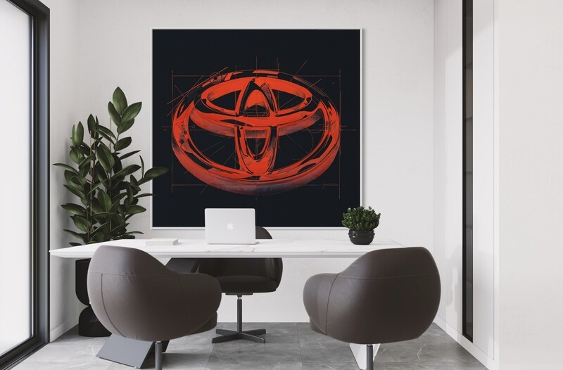 Toyota Emblem Brand Study - Red+Black Colorway