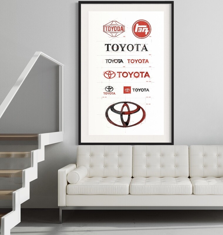 Toyota Branding History Schematic — Full Color