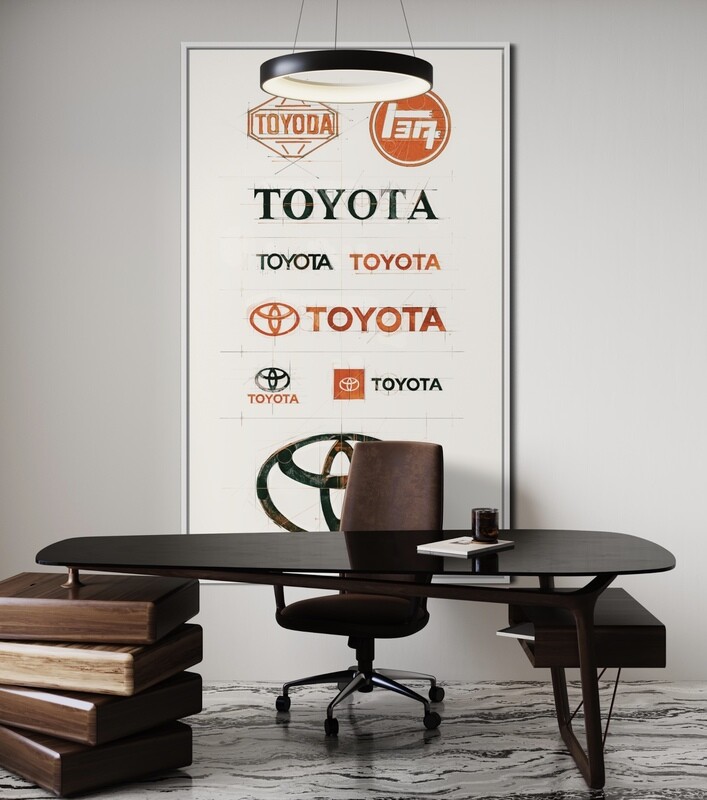 Toyota Branding History Schematic — Sunbleached Color
