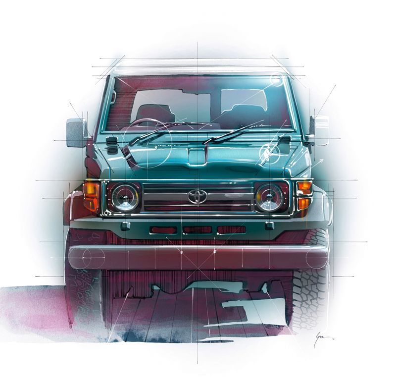 Toyota HZJ73 Land Cruiser Portrait