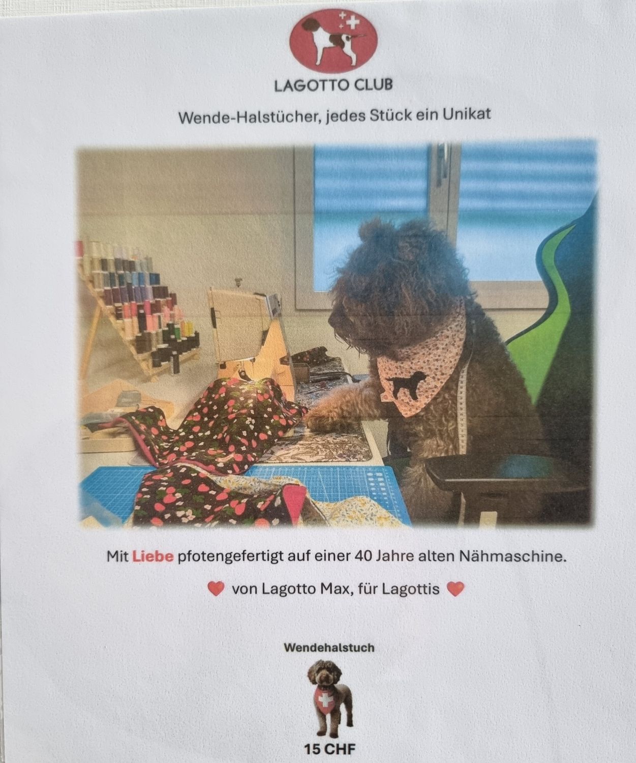 Wendehalstuch &quot;jedes Stück ein Unikat&quot;