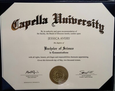Match College / University Diploma Only + A Deluxe Diploma Holder