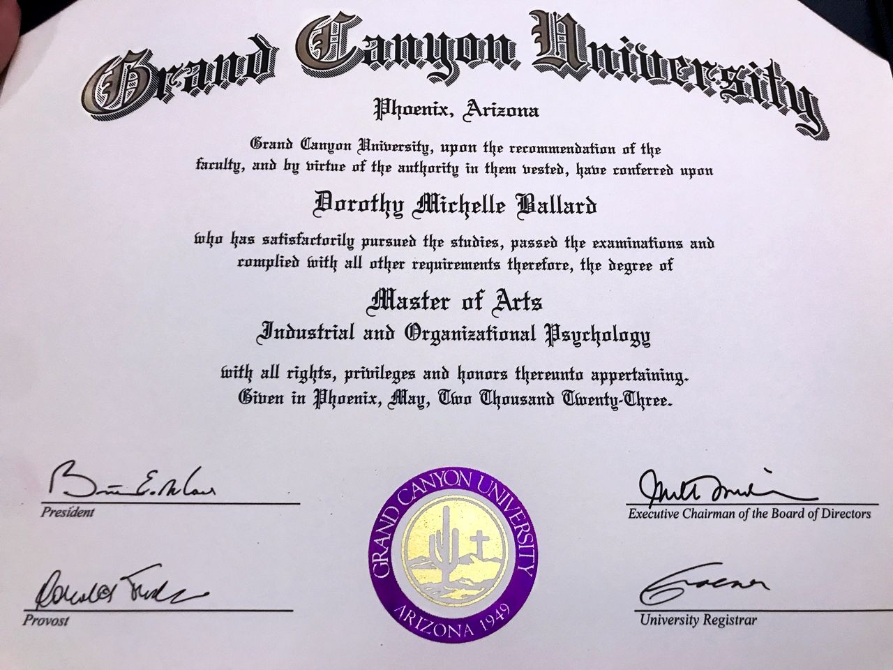 GRAND CANYON UNIVERSITY