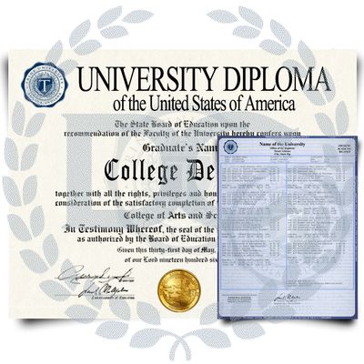 College &amp; University Diplomas / College &amp; University Transcripts / With Registrar Envelopes