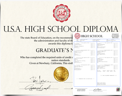 High School Diplomas / High School Transcripts / High School Registrar Envelopes
