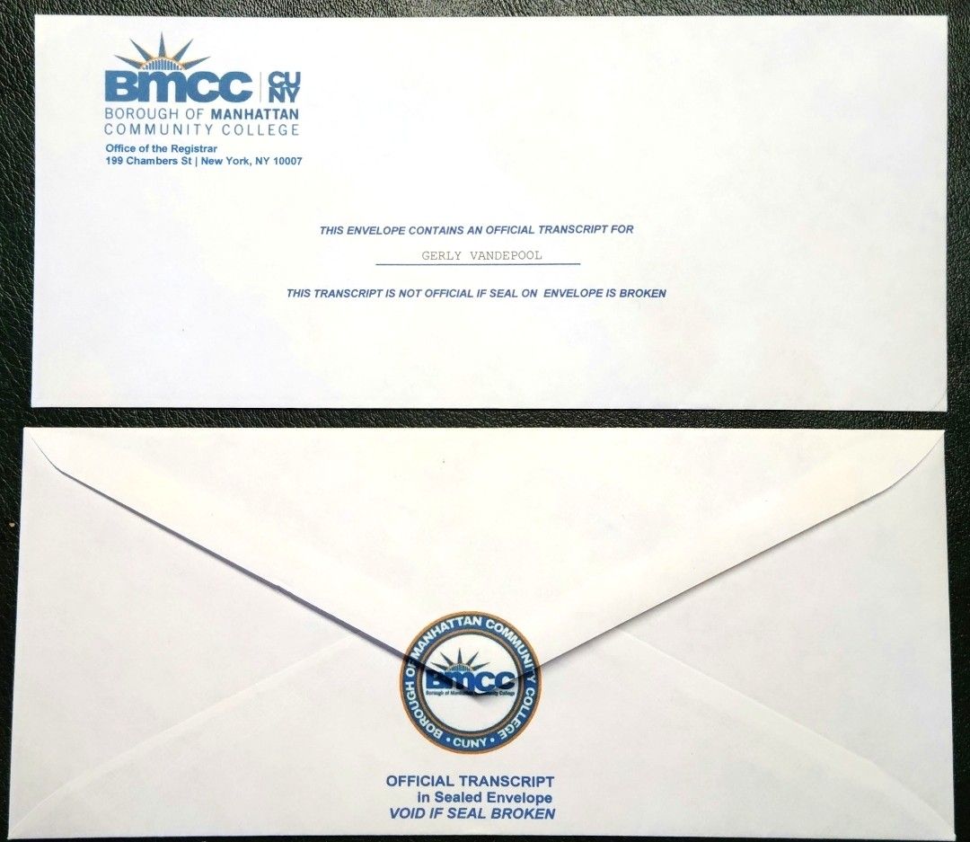 3 College &amp; University Registrar Envelopes Multi-Pack