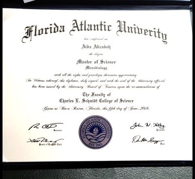 Florida Atlantic College Degree Diploma Replacement