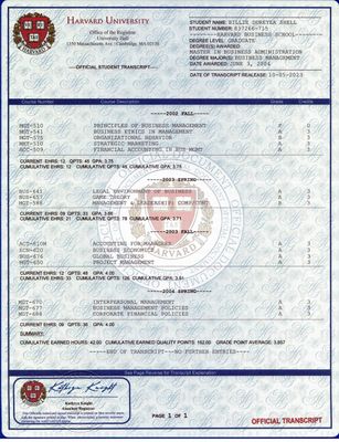 University Transcripts