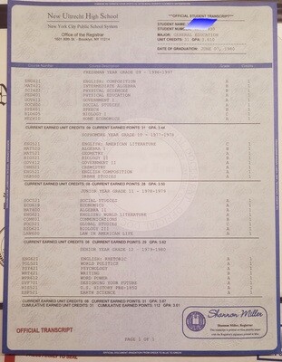 High School Transcripts Penn Foster High School Diploma