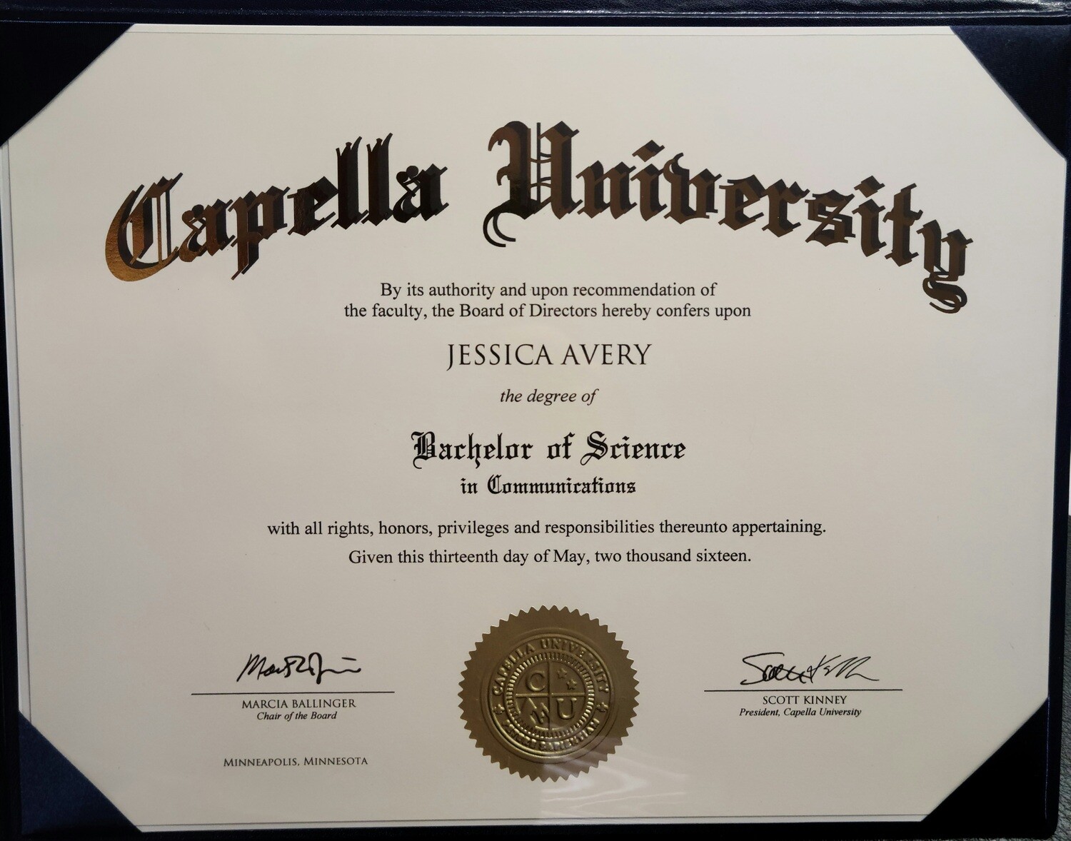 UNIVERSITY DIPLOMA Southern New Hampshire University Online
