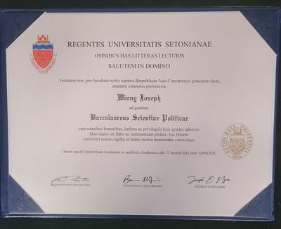 Winny Joseph Seton hall university replica