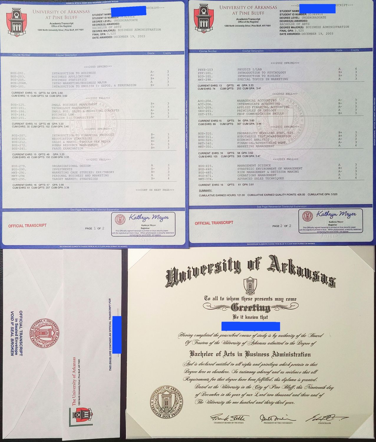 college diploma and college transcript SNHU