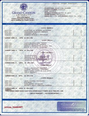 Grand Canyon University Diploma &amp; Transcripts