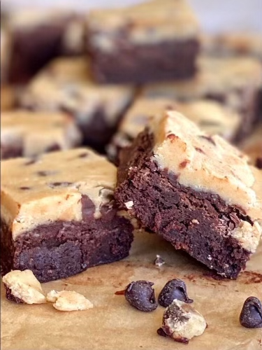 “Sneaky bean” Cookie Dough Brownies