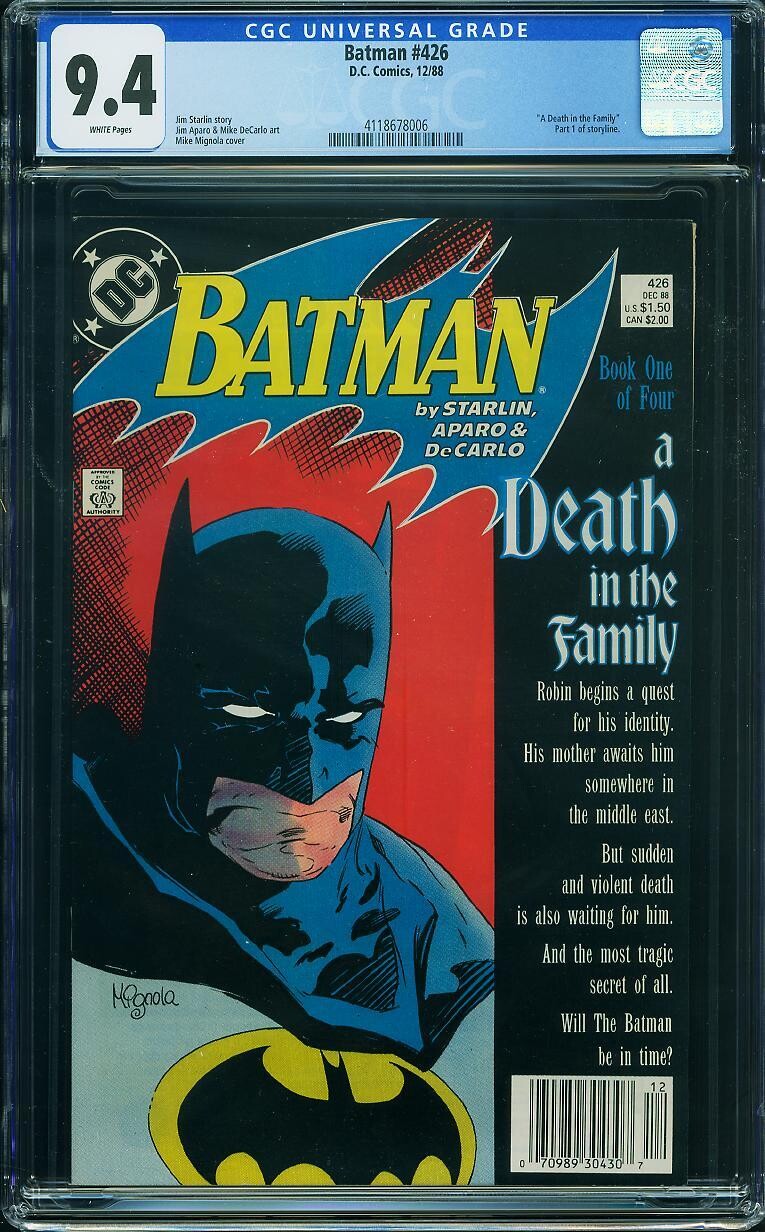 Batman, Volume 1 #428 - Death in the Family Storyline Begins - CGC 9.4