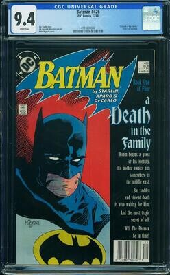 Batman, Volume 1 #428 - Death in the Family Storyline Begins - CGC 9.4 Batman, Volume 1 #428 - Death in the Family Storyline Begins - CGC 9.4