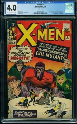 The Uncanny X-Men #4 (1964) - CGC Graded 4.0