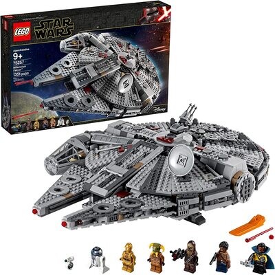 LEGO Star Wars Millennium Falcon 75257 Starship Construction Set, with Finn, Chewbacca, Lando Calrissian, Boolio, C-3PO, R2-D2 and D-O, The Rise of Skywalker Collection LEGO Star Wars Millennium Falcon 75257 Starship Construction Set, with Finn, Chewbacca, Lando Calrissian, Boolio, C-3PO, R2-D2 and D-O, The Rise of Skywalker Collection