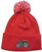 Tractor Pom-Pom Hat (red)