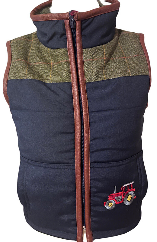 Navy/ Tweed Gilet