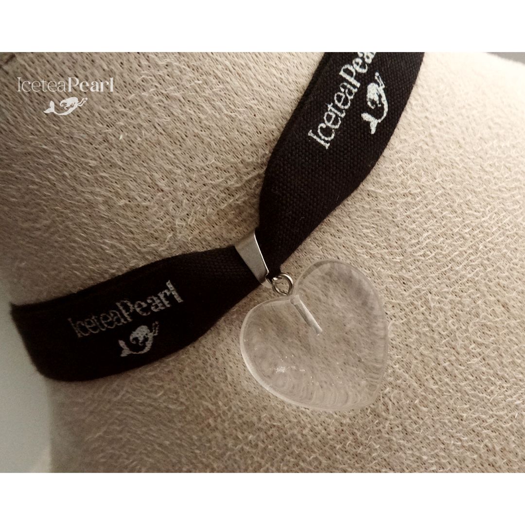 Random &quot;Heart&quot; Black ribbon